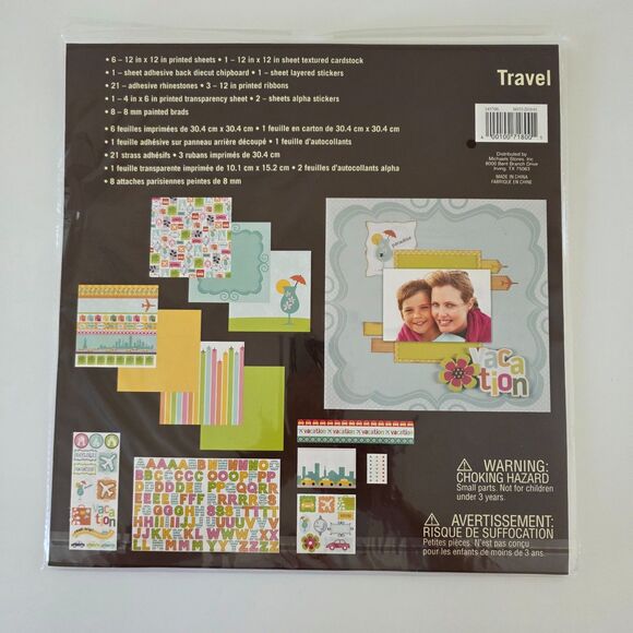 Recollections Travel Scrapbook Page Kit NEW - Picture 2 of 8